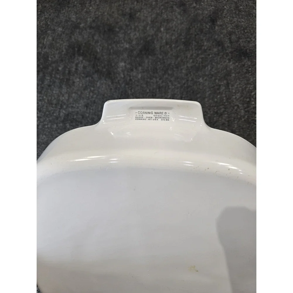 Vintage Corning Ware Le Romarin A-10-B Casserole Dish w Pyrex Lid 10x10 USA